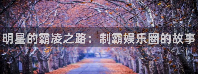 益达娱乐5招商：明星的霸凌之路：制霸娱乐圈的故事