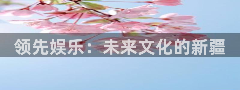 益达娱乐体育平台登录入口：领先娱乐：未来文化的新疆